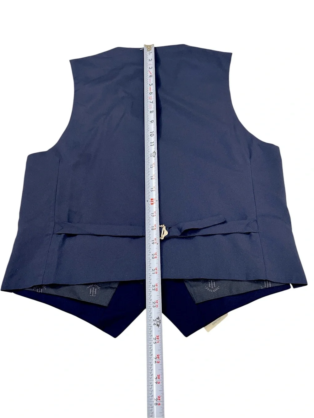 Tommy Hilfiger Men's Wool Blend Suit Vest Waistcoat, Color Navy Blue, Size Small